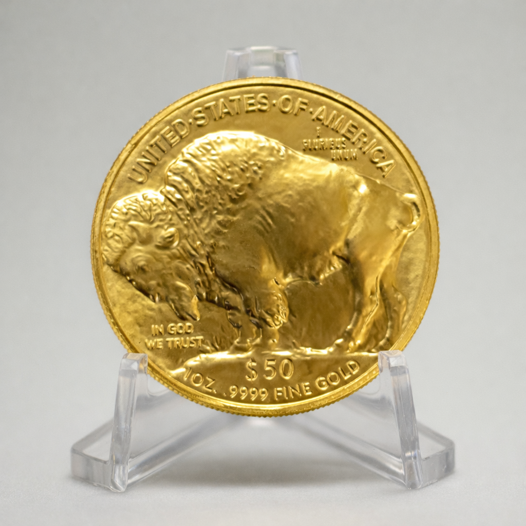 1 OZ American Buffalo 2017 Tungsten 24K Gold plated with 300 microns