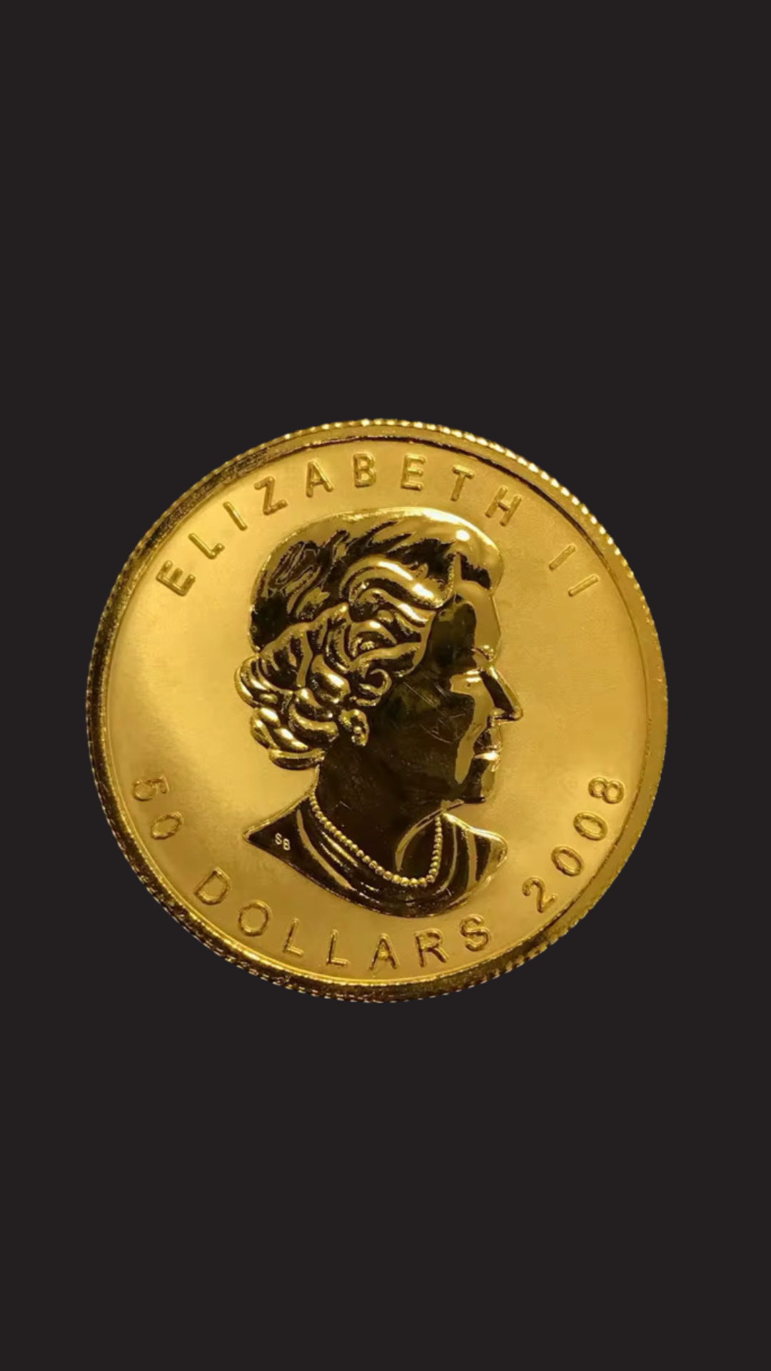 1 OZ Tungsten 24K Gold plated Maple Leaf Coin